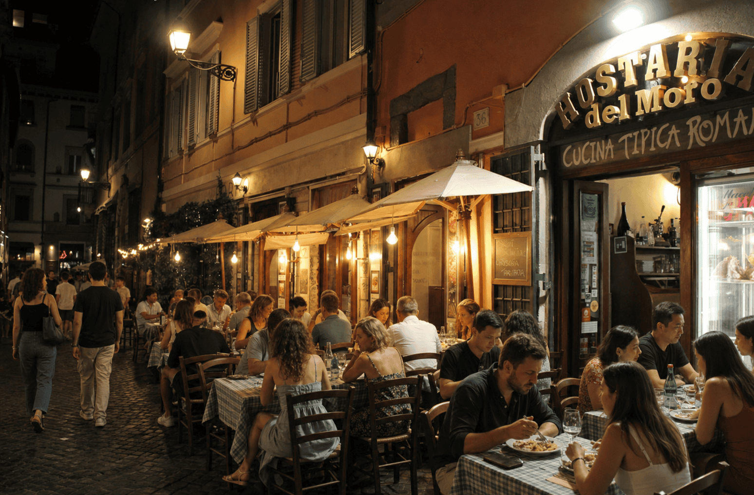 Les retaurants animées de Rome