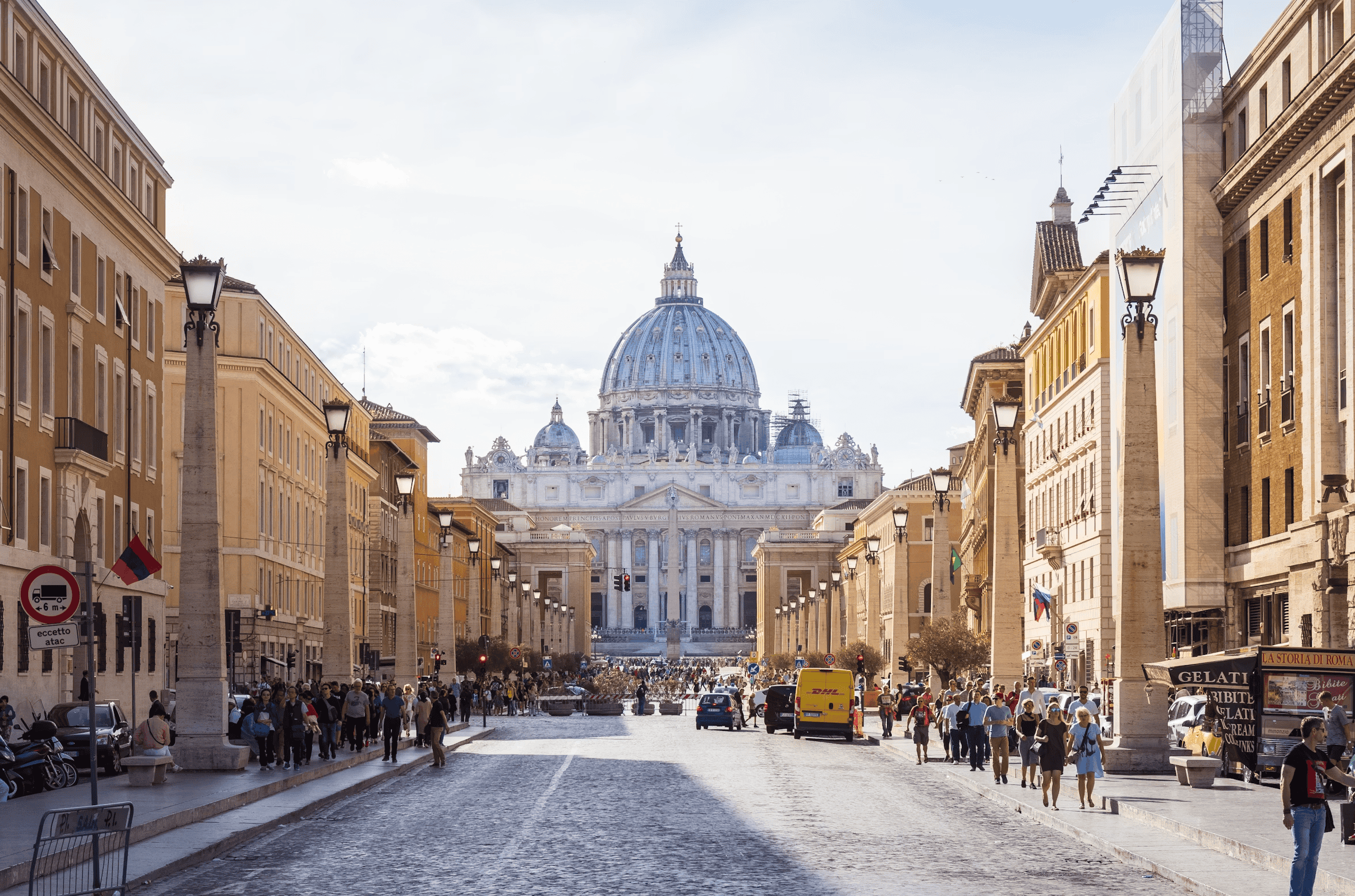 La grandeur et l'agitement de la capitale Italienne