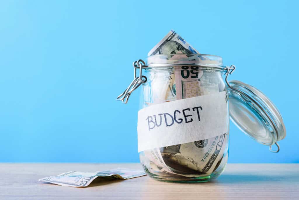 budget jar with fifty dollar bills and label 2026 09 23 21 05 51 utc