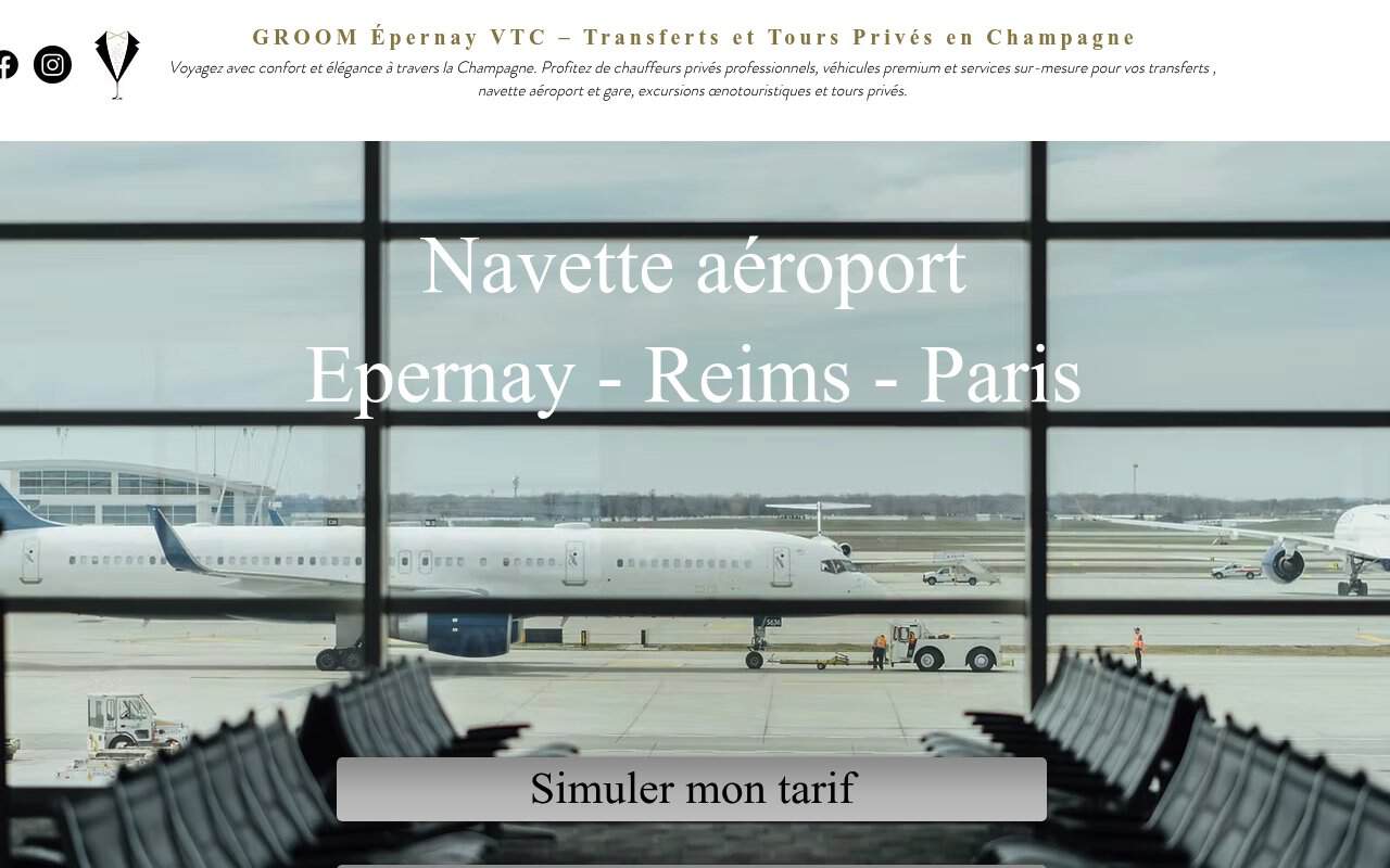 Aperçu du site Groom Epernay VTC