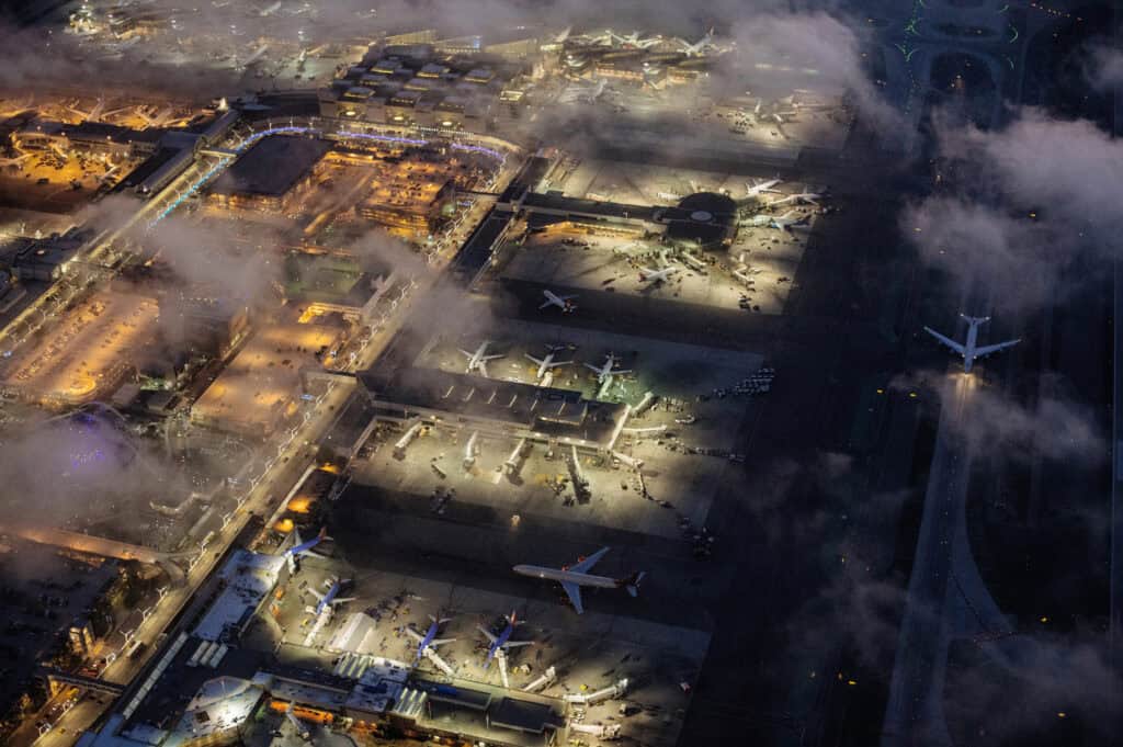 high angle view of airport illuminated at night l 2026 03 25 02 16 04 utc