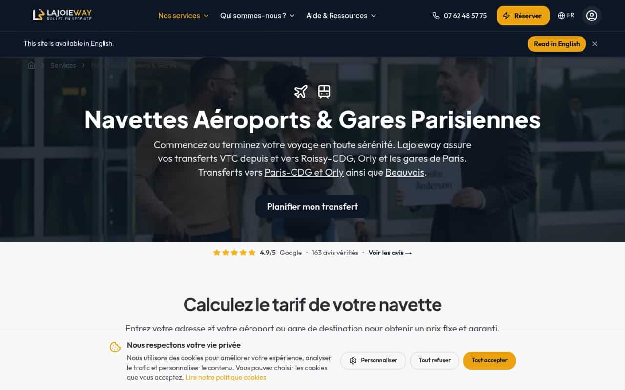 Aperçu du site Lajoieway